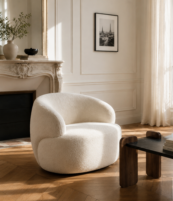 Fauteuil À Oreilles Venedik - Blanc