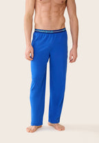 Bas De Pyjama Long Indomptable En Coton - Bleu Nautique