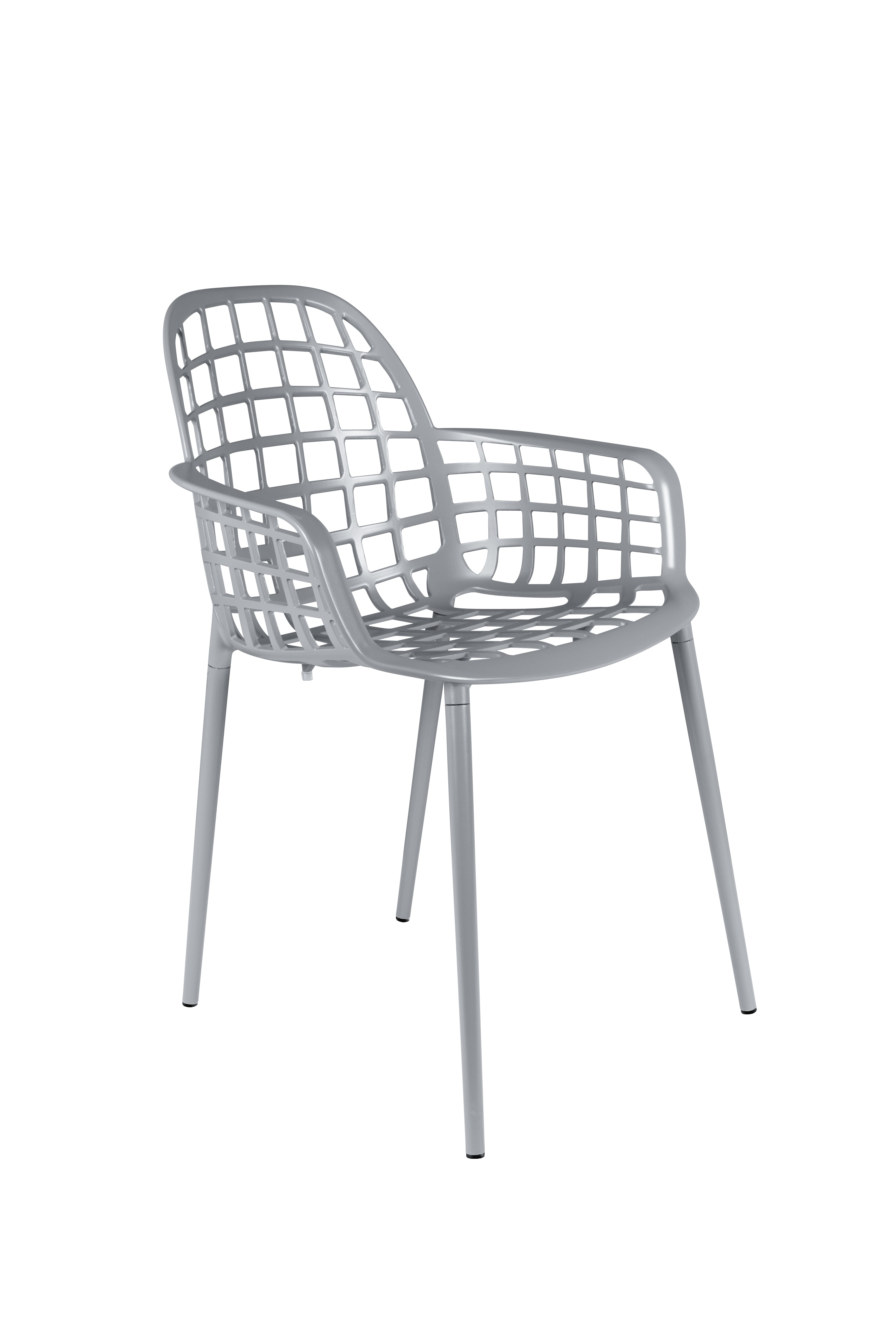 Albert Kuip - Juego de 2 Sillones de exterior - Aluminio - Gris claro