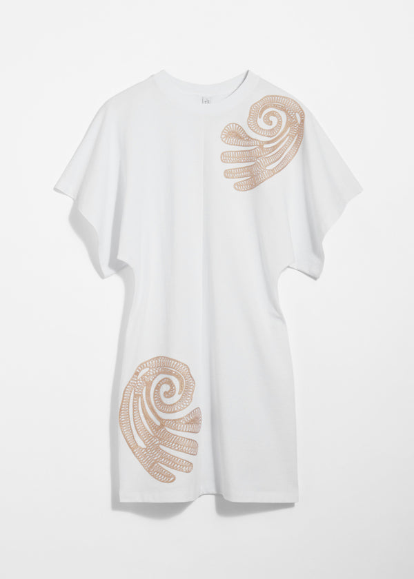 Robe Brodée Sainte Felcia - Blanche