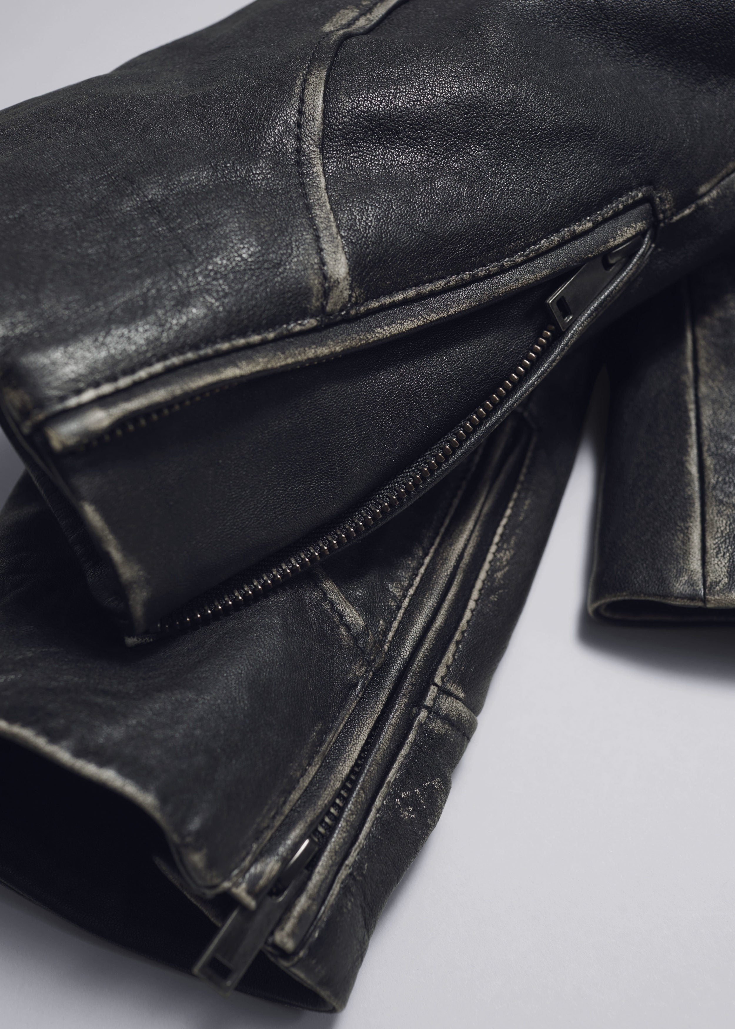 Chaqueta de cuero St Mariette - Negro