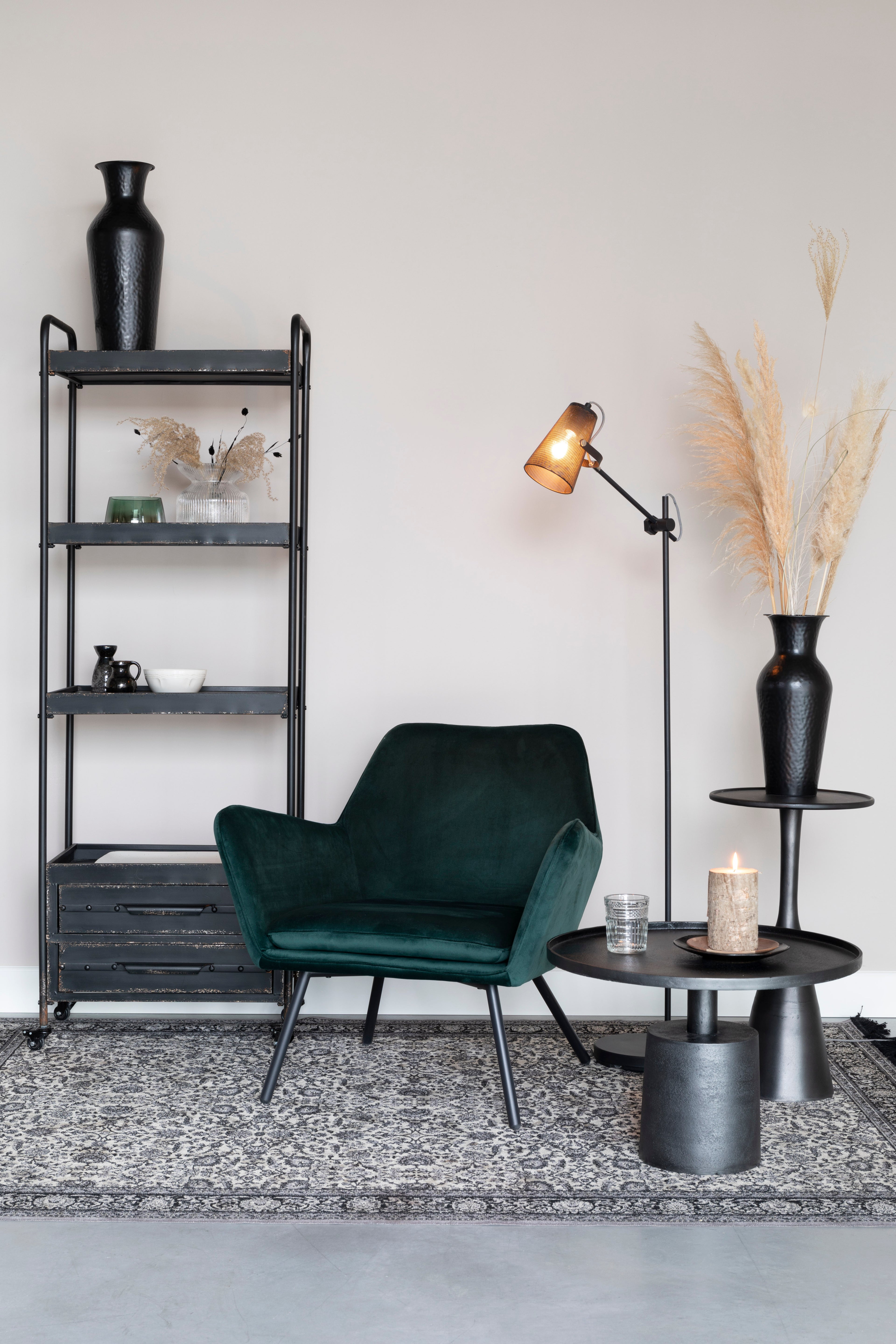 Bon Velours - Fauteuil Lounge - Tissu - Vert