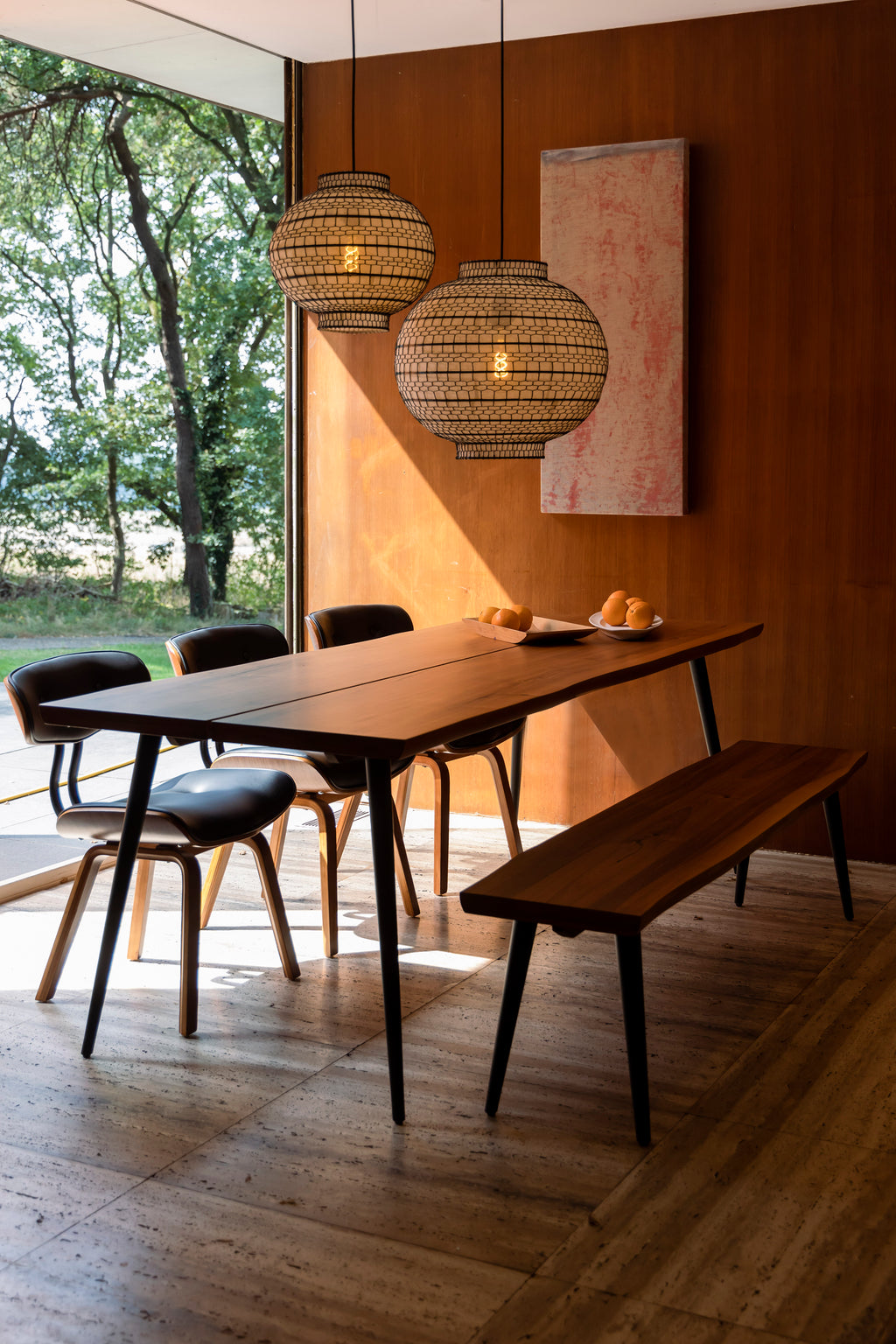 Ming Ronde '45 - Pendant Lamp - Iron - White