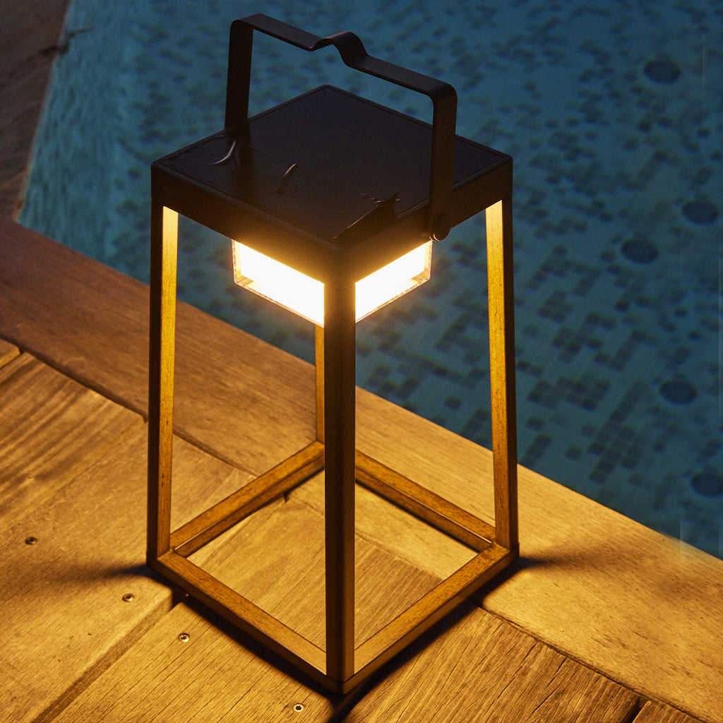 Verona - Lanterne Solaire - Aluminium - Marron