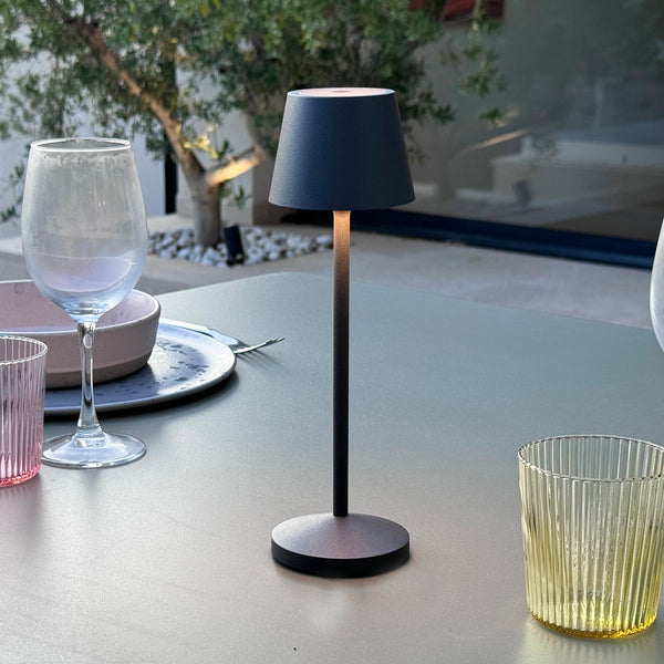 Emily - Lampe De Table Sans Fil - Acier - Gris Anthracite