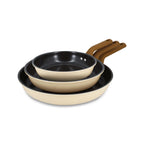 Praticook - Lot De 3 Poêles - Acier Carbone