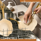 Dahlia - Casserole - Aluminium Recyclé - 18 Cm - Beige