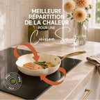 Dahlia - Poêle - Aluminium Recyclé - 24 Cm - Beige