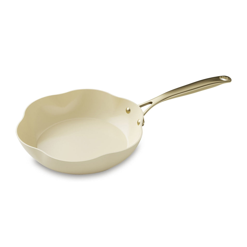 Dahlia - Poêle - Aluminium Recyclé - 28 Cm - Beige