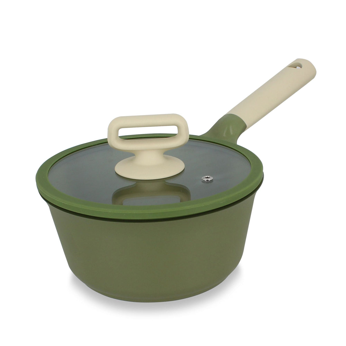Anna - Casserole Avec Couvercle - Fonte Aluminium - 18Cm - Vert