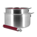 Aglaé - Lot De 2 Casseroles Amovible Avec Poignée - Acier Inoxydable - 16/20Cm