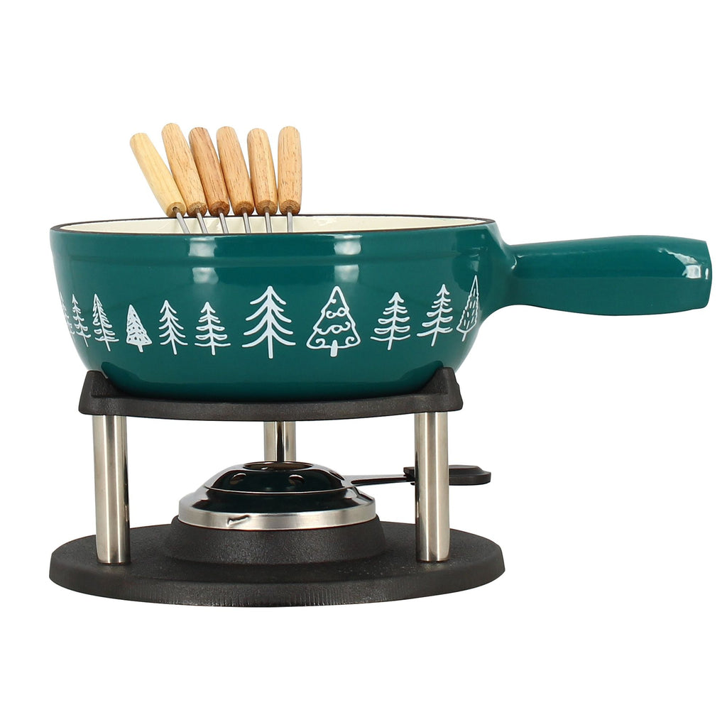 Montagne - Fondue Avec 6 Fourchettes - Fonte - 1.9L