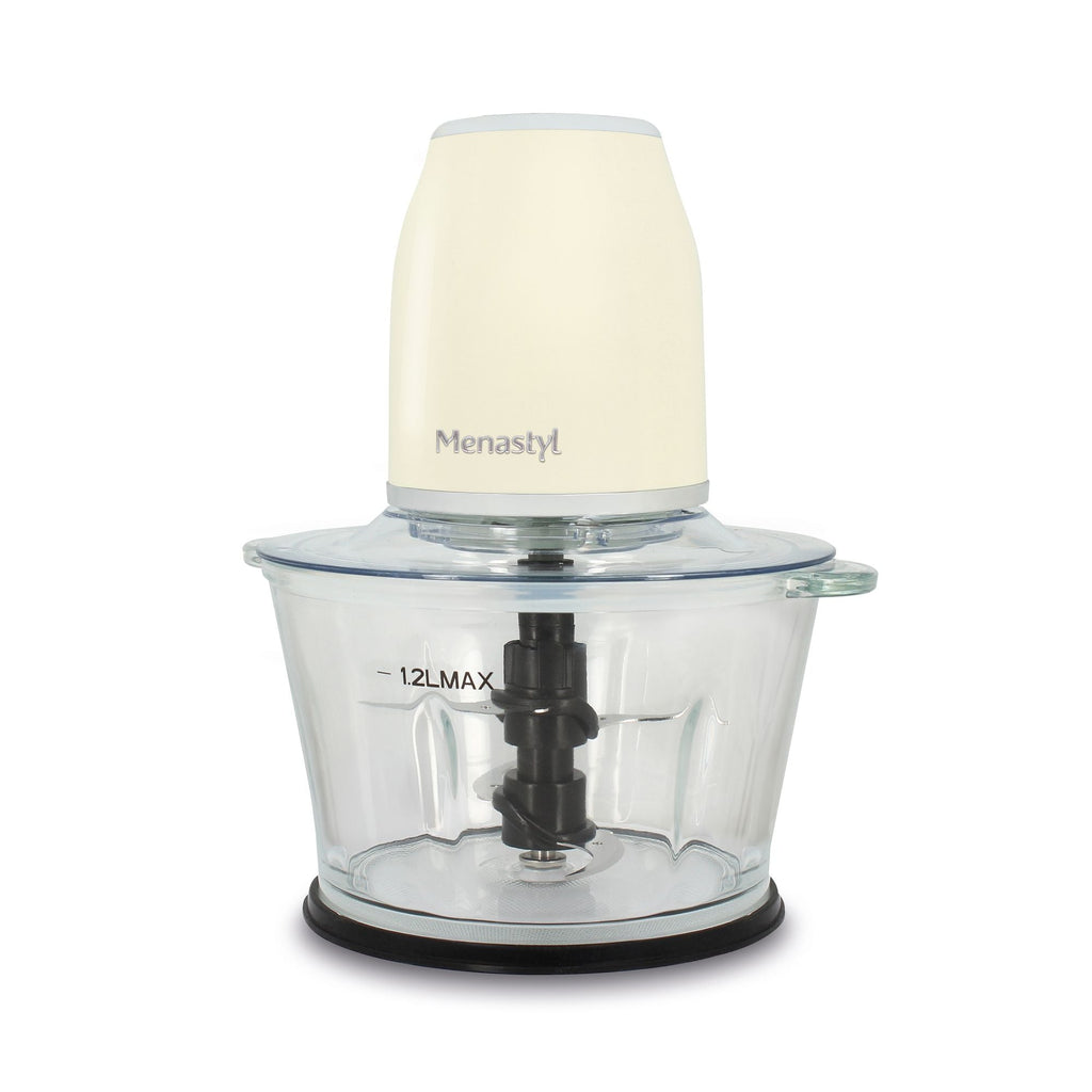 Rétro - Hachoir Électrique - Plastique Et Contenant En Verre - 1,2L