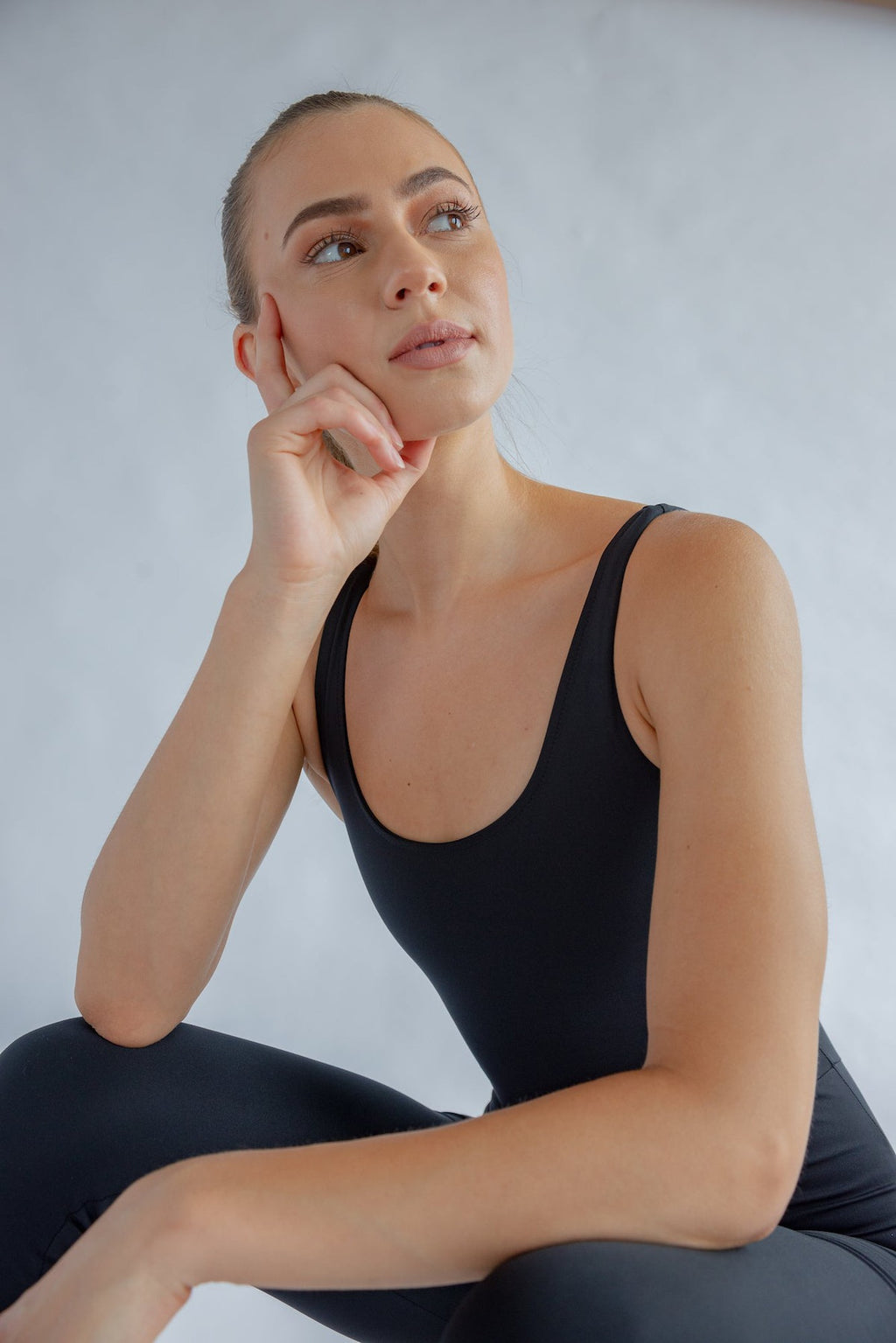 Mono - Unitard con espalda redondeada - Negro