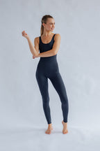 Mono - Unitard con espalda redondeada - Negro