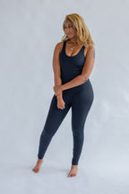 Mono - Unitard con espalda redondeada - Negro