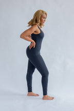 Mono - Unitard con espalda redondeada - Negro