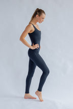 Mono - Unitard con espalda redondeada - Negro