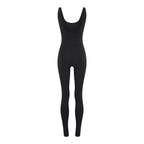 Mono - Unitard con espalda redondeada - Negro