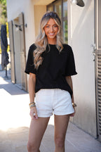 Alizé Denim Shorts - White