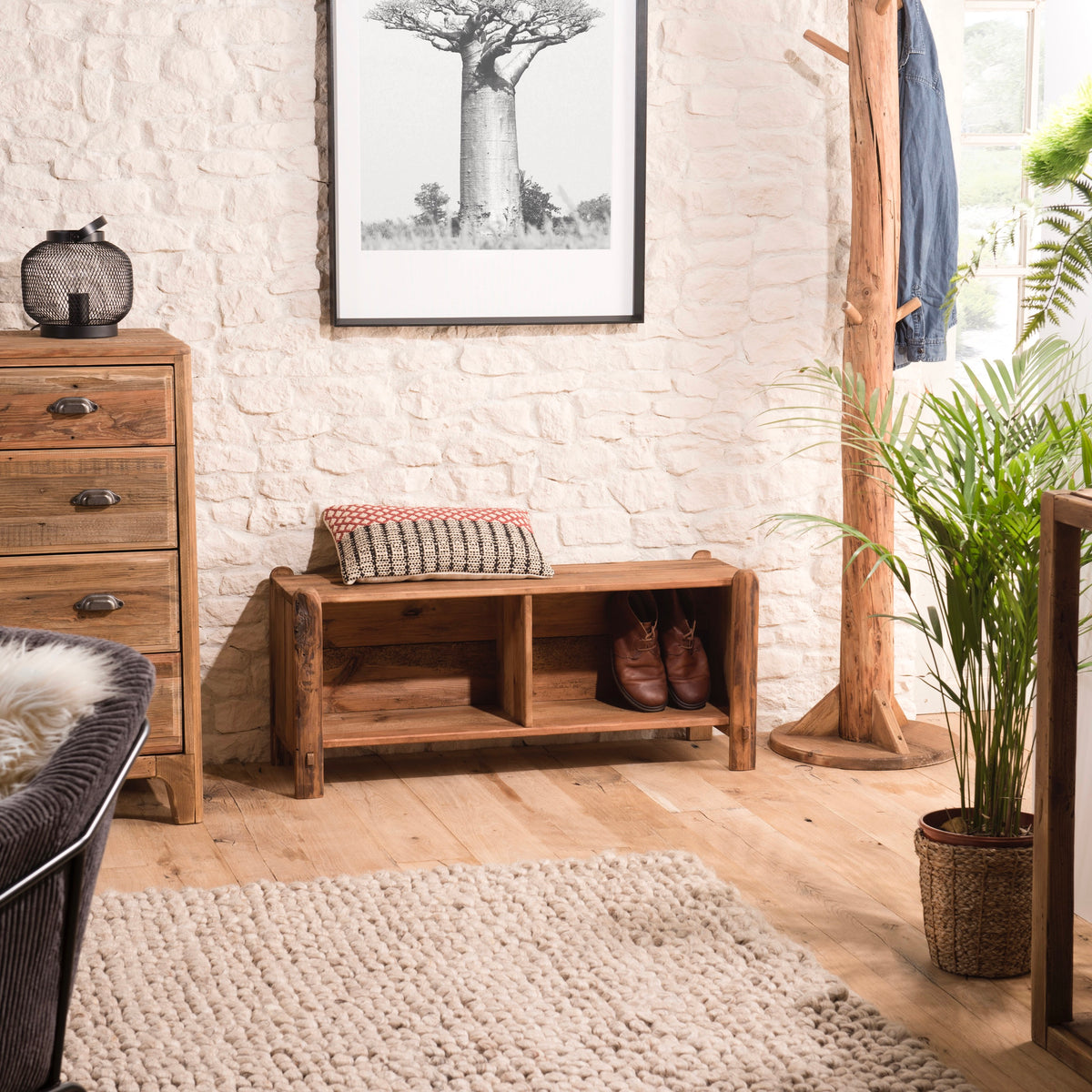Sandy - Mueble de almacenaje pequeño - Marrón