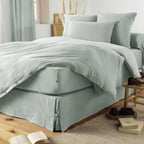Bed skirt - Gaia - Eucalyptus