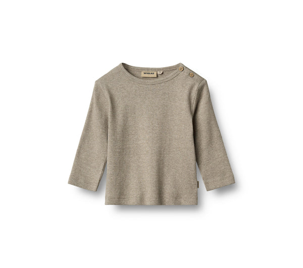 Langærmet T-shirt Milo - Gravel Melange