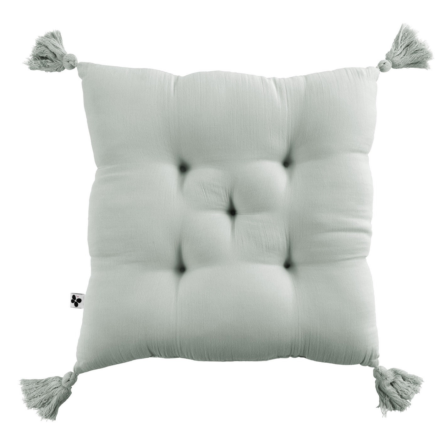 Gaïa - 5-Point Quilted Cushion - Double Cotton Gauze - Eucalyptus