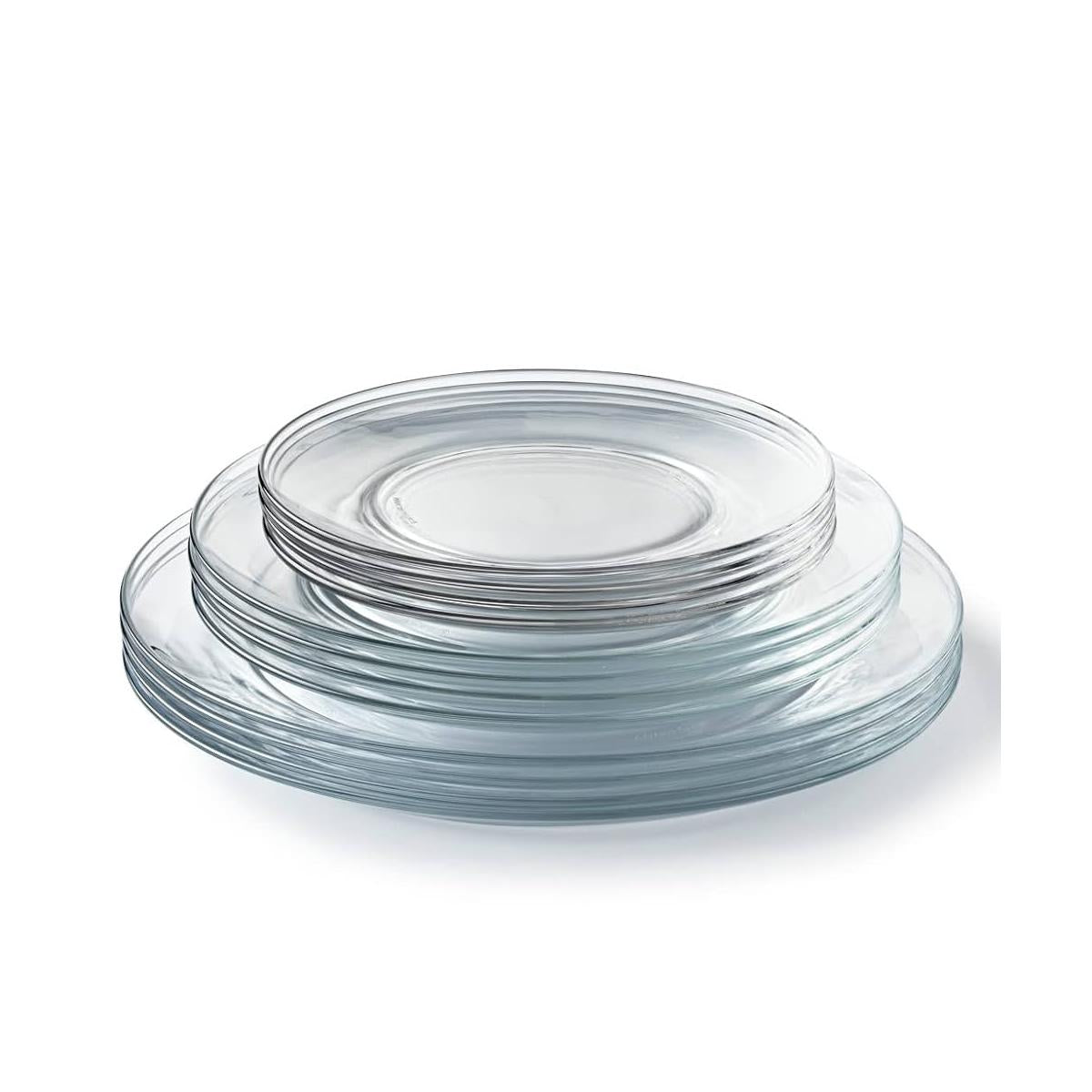 Lys - Transparent 12-Piece Plate Set