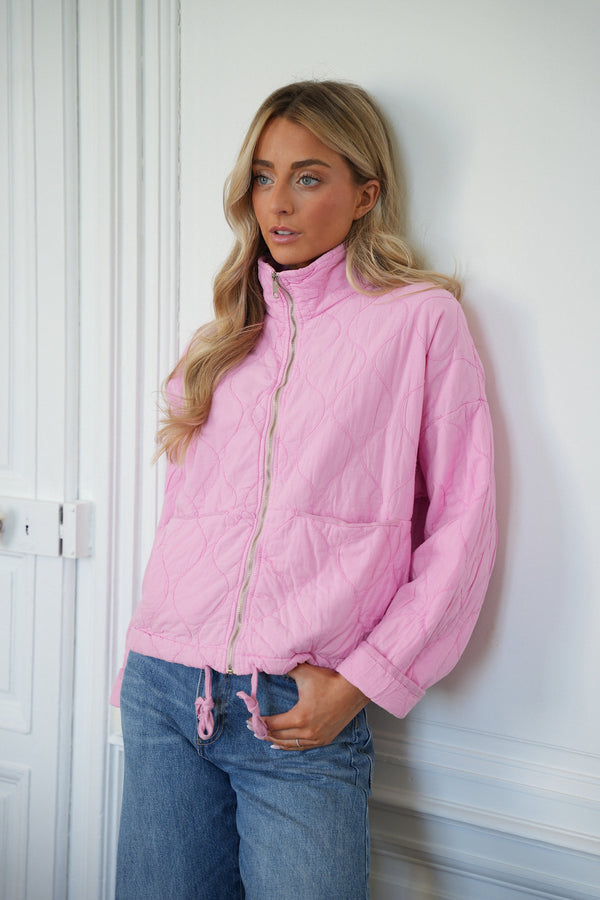 Tressia Zipped Jacket - Pink