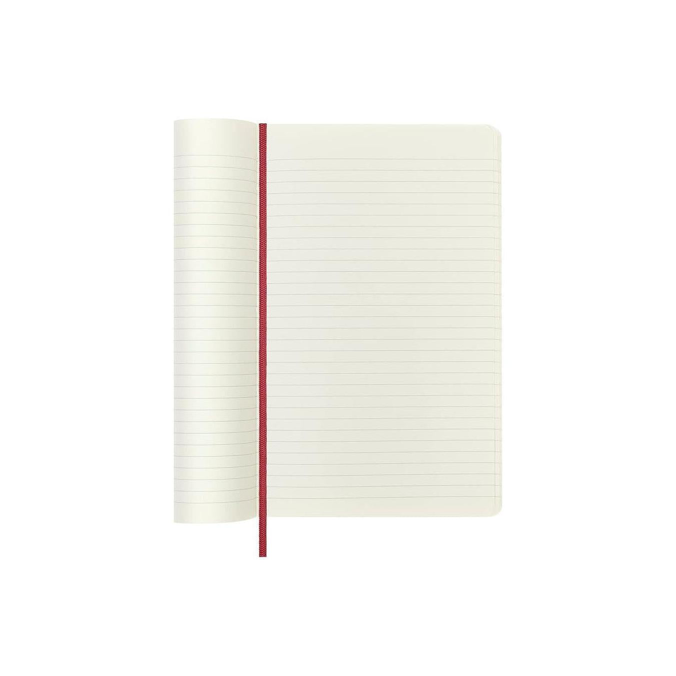 Carnet Ligné (Ruled Notebook) - Large - Couverture En Cuir - Rouge