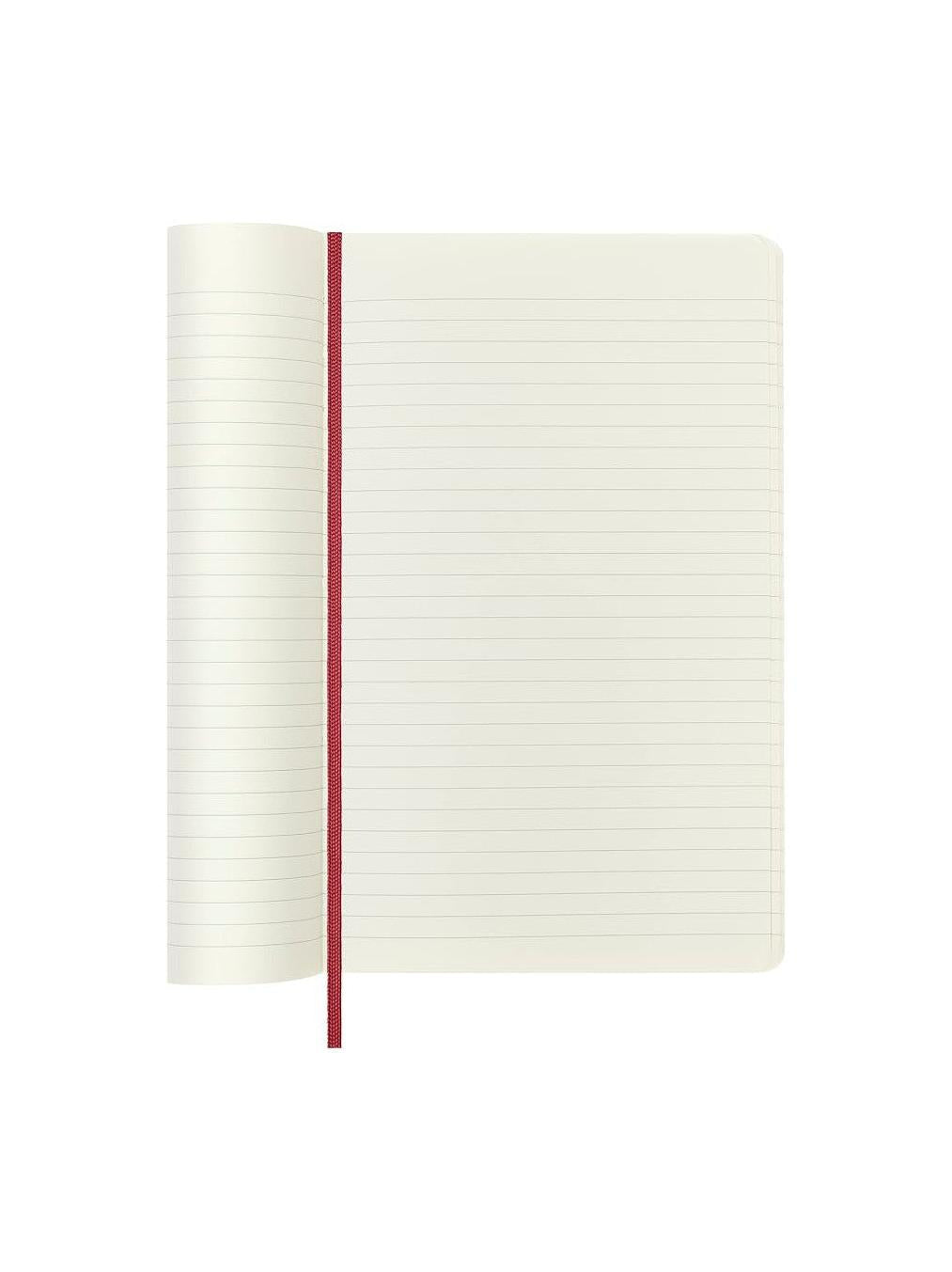 Carnet Ligné (Ruled Notebook) - Large - Couverture En Cuir - Rouge