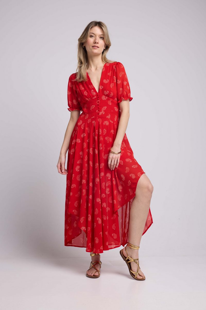 Long Dress - Red Bandana