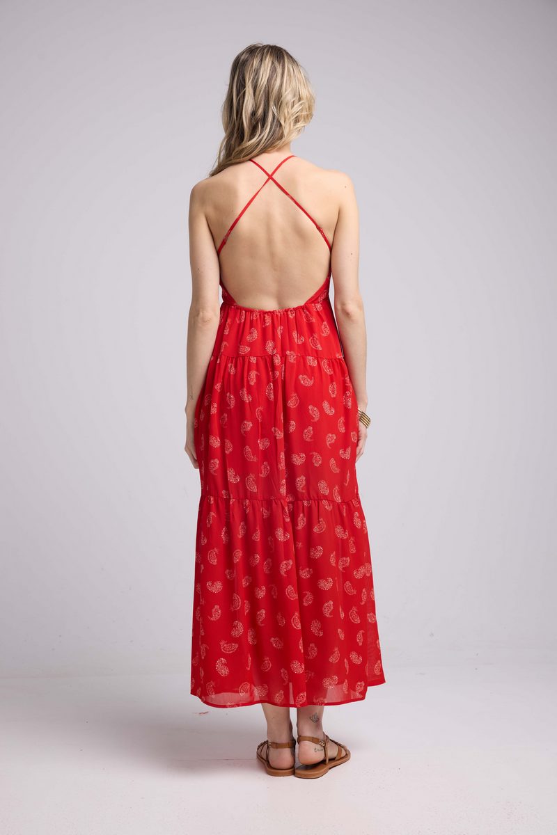 Long Dress - Red Bandana