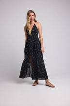 Vestido Largo con Tirantes - Bandana Negra