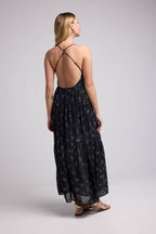 Vestido Largo con Tirantes - Bandana Negra