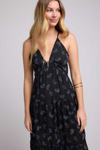 Vestido Largo con Tirantes - Bandana Negra