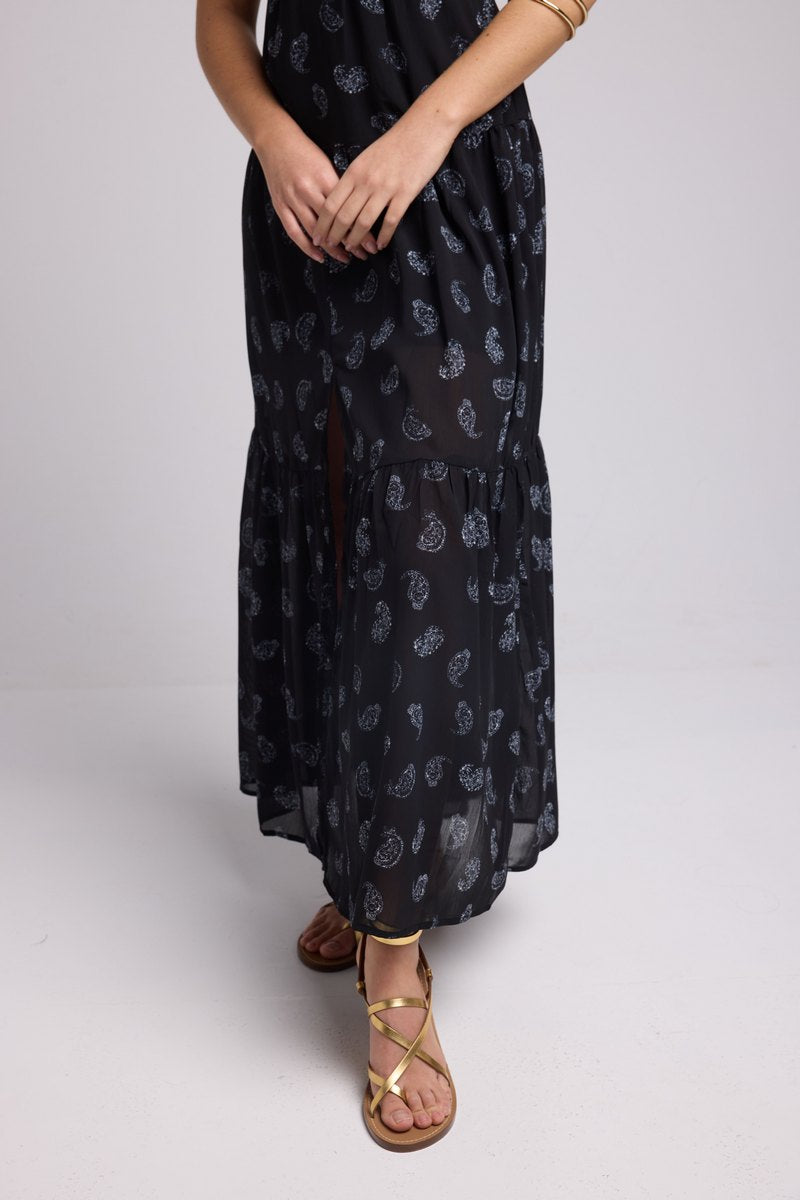 Vestido Largo con Tirantes - Bandana Negra
