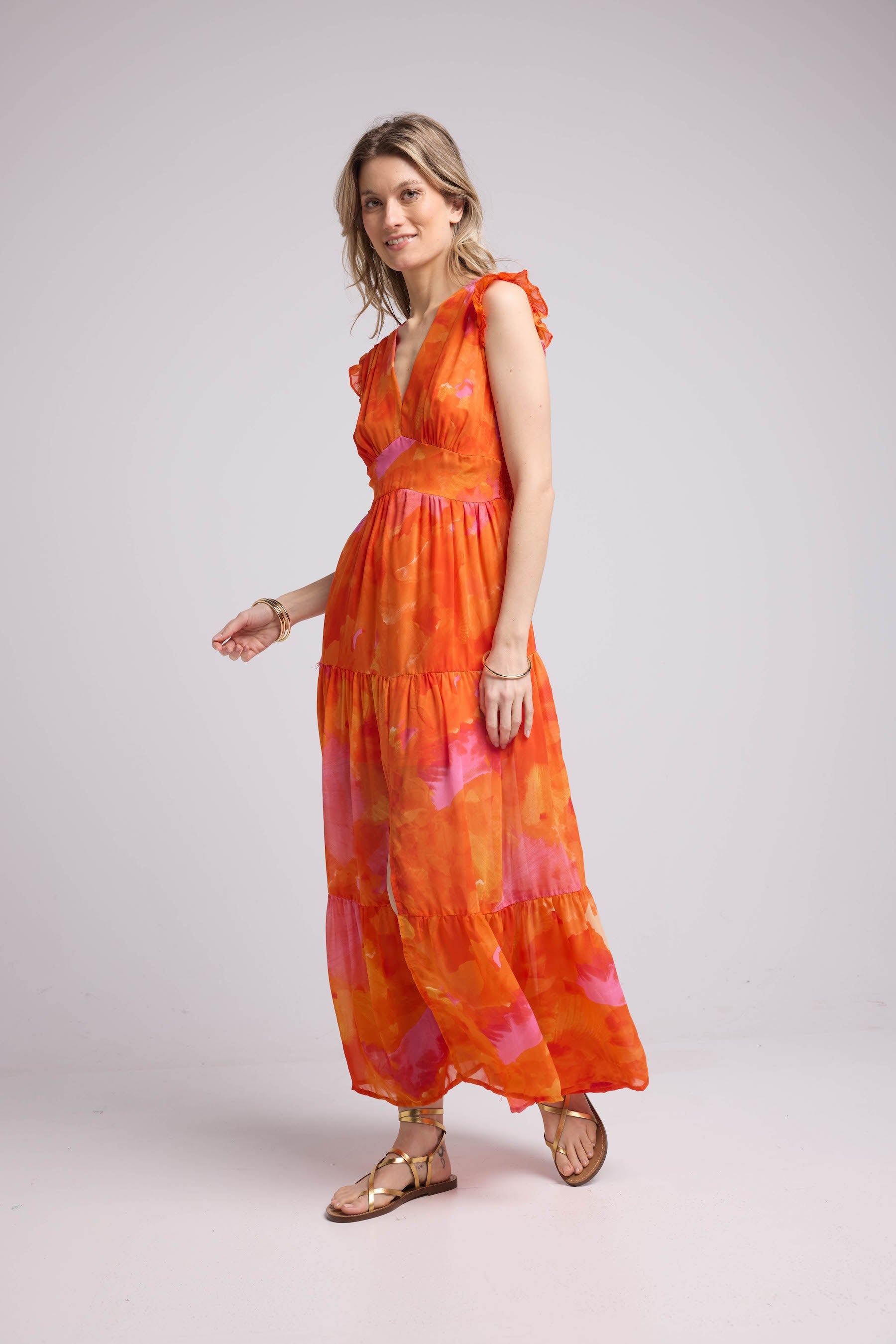 Long Dress - Orange