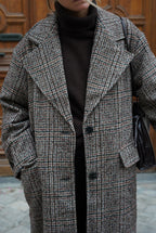 Nicolas Chocolate Check Coat