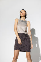 The Harry Lurex Blue Mini Skirt