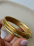 Bracelet Lanvin Vintage - Jonc Doré Et Strass