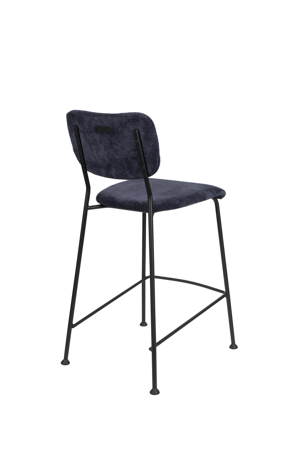 Benson 64.5 Cm - Set of 2 Bar & Counter Stools - Fabric - Dark Blue