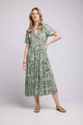 Robe Longue Manches Courtes - Khaki