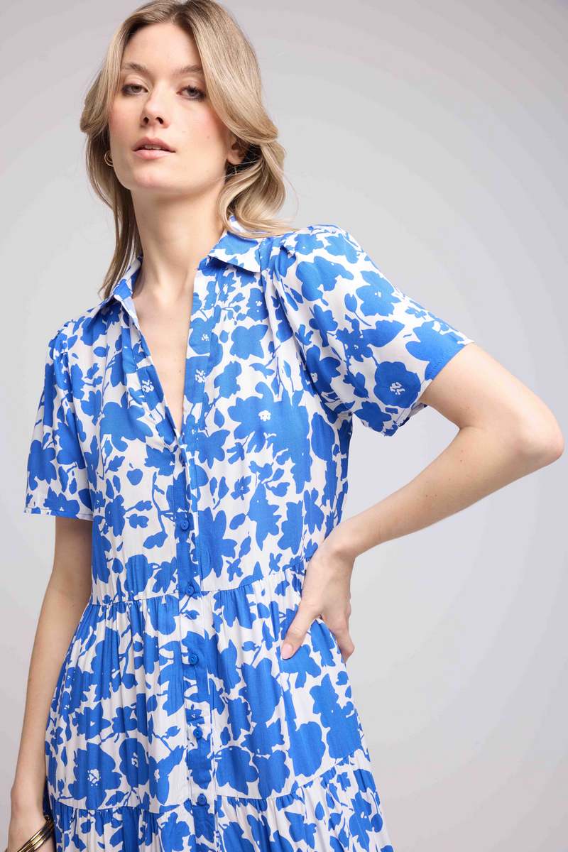 Long Short Sleeve Dress - Navy