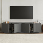 Lowen - TV Stand - Anthracite/Black