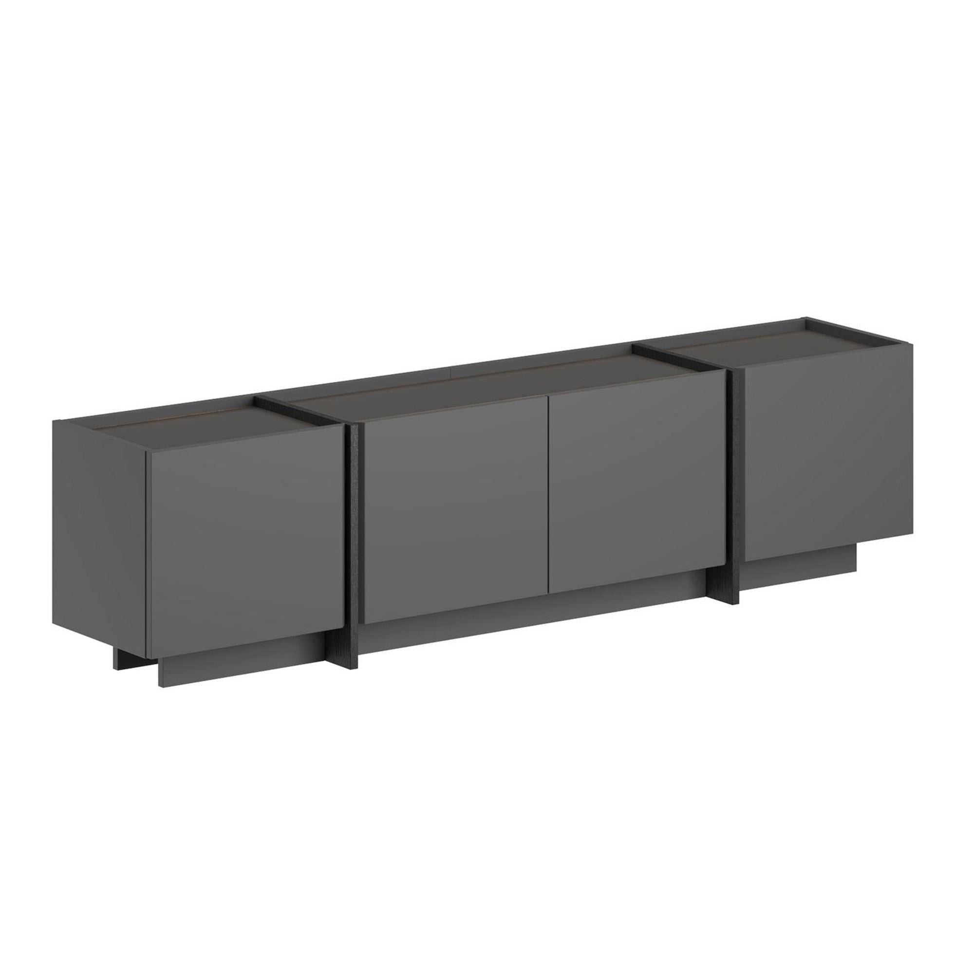 Lowen - TV Stand - Anthracite/Black