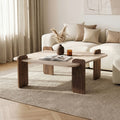 Tables Basses Marais - Travertin / Noyer