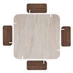 Tables Basses Marais - Travertin / Noyer