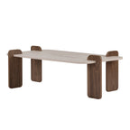 Tables Basses Renard - Travertin / Noyer